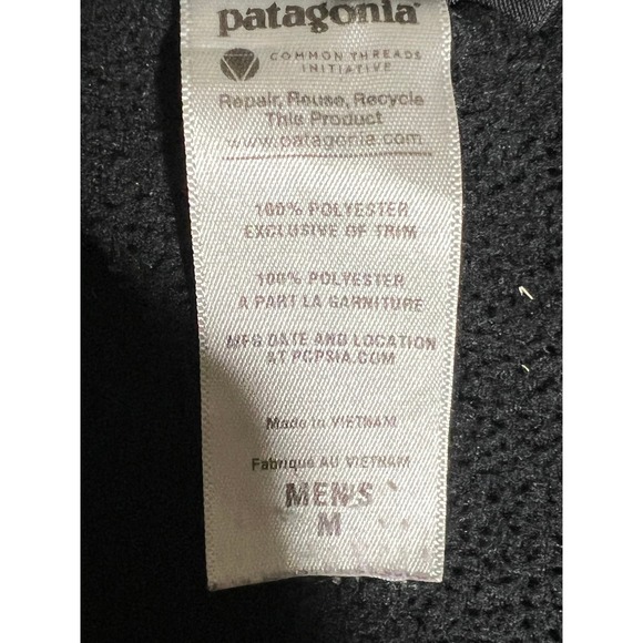 Patagonia Mens Synchilla Quarter Zip Fleece Pullover Black Medium - Picture 11 of 16